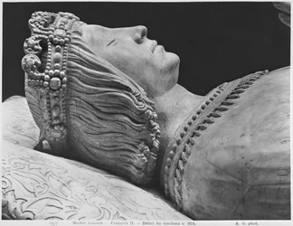 Nantes, Cathédrale Saint-Pierre et Saint-Paul, Tombeau de François II, Duc de Bretagne et Marguerite de Foix, détail de François II, 1502-07
